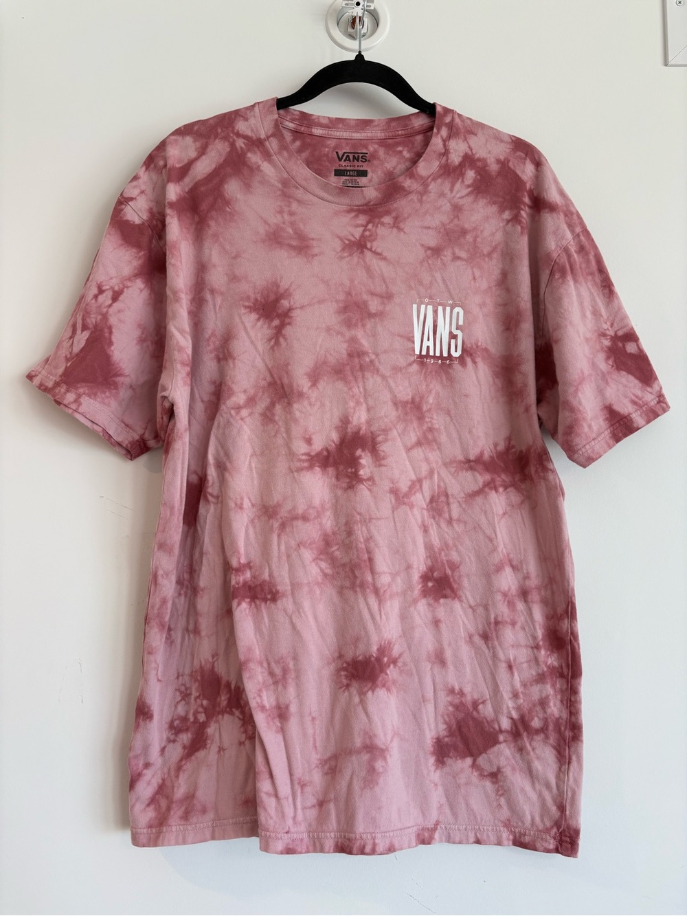 Vans Men's Rose Pink Tie-Dye Short Sleeve Tee